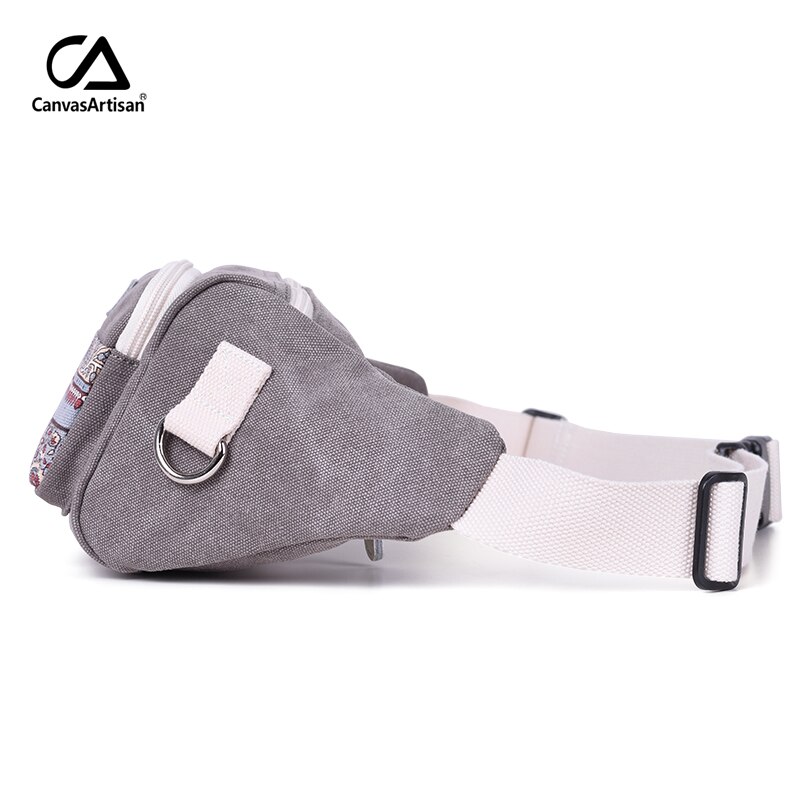 Canvasartisan Women's Waist Pack Canvas bags Multi-functional Waist Bag Floral Retro Style Leisure Travaling Bag