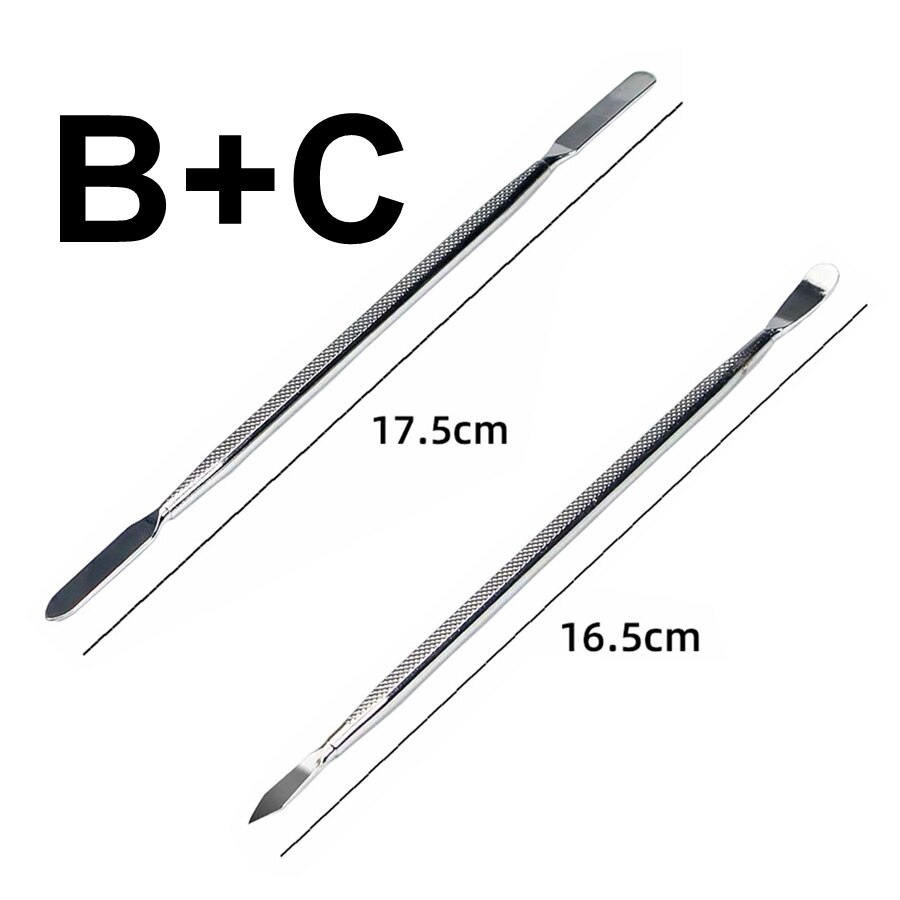 Universal Phone Repair Tools Kit Disassembly Blades Pry Opening Tool Metal Disassemble Crowbar Kit Phone Spatula Hand Tools Set: Stype B C