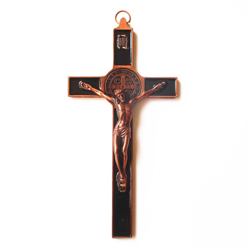 Jesus Ornamenten Christus Christelijke Kruisbeeld Jesus Decoratie Thuis Muur Decor Cross: Chocolade