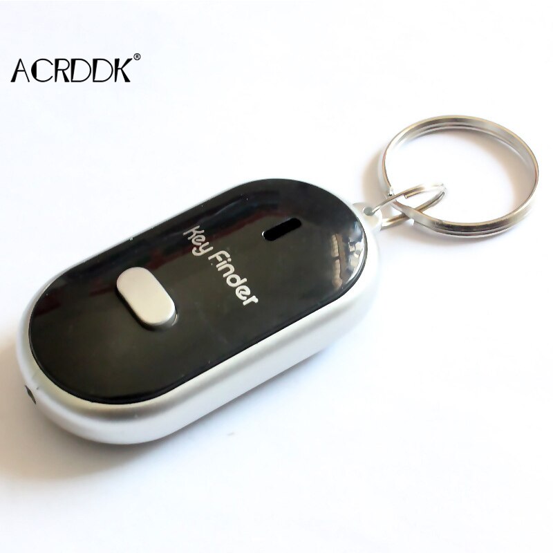 Localisateur porte-clés bip et flashs sifflet, détecteur de clés, localisateur de contrôle sonore Portable, recherche de clés perdues, alarme de sécurité: Black