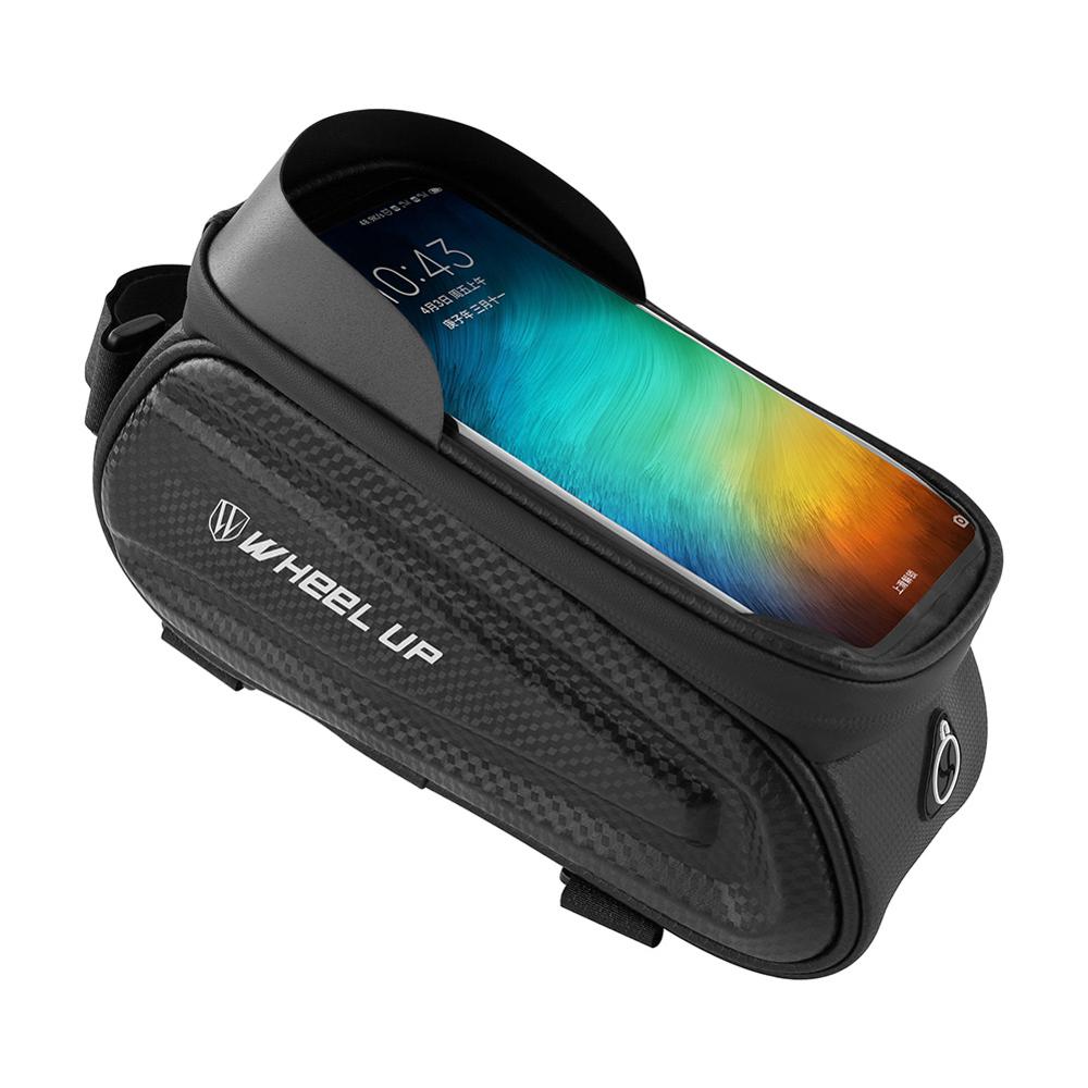 Wheel Up Bike Bag MTB Road Bike Waterproof Front Frame Bicycle Bags Touchscreen 4.7-6.7inch Cycling Tube Mobile Phone Case Bags