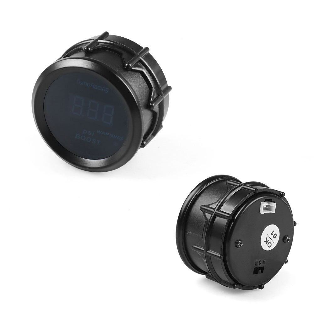 Dynoracing 2&#39;&#39; 52MM Turbo Boost gauge -14~30PSI Blue Digital Led Turbo Boost Meter sensor BX101461