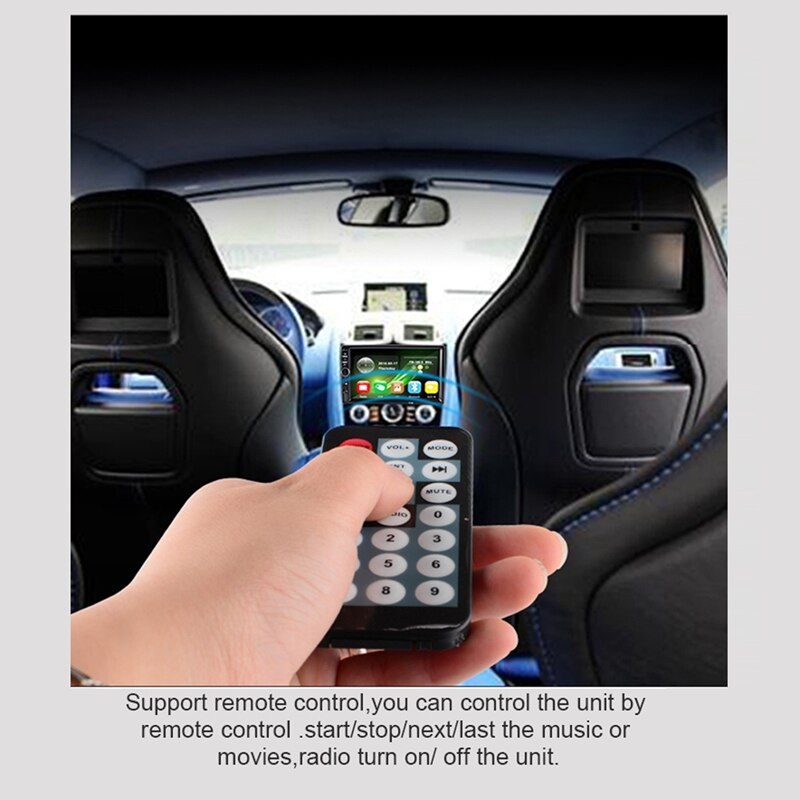 2 Din Car Radio 7 Inch Touch Screen Stereo Receiver Screen Stereo Bluetooth FM MP5 SD USB Player With Camera