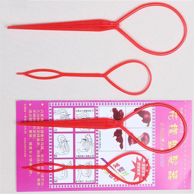 2 Stuks Paardenstaart Schepper Braider Maker Styling Tool Plastic Lus Styling Gereedschap Black Hagel Clip Styling Tool Loop Gereedschappen mode: 03