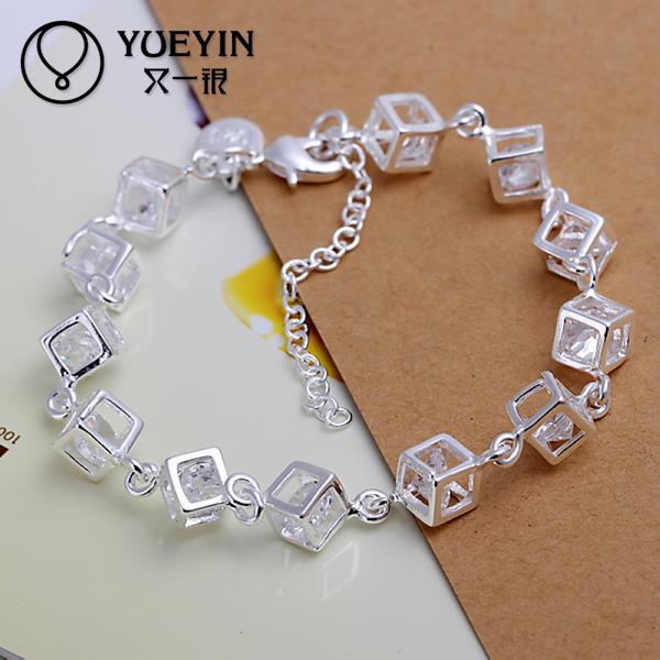 Silber überzogene armband für frauen männer Liebhaber Unisex silber Schmuck hand kette ornamente