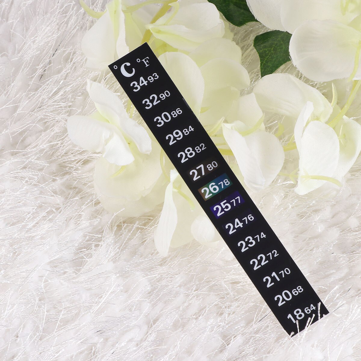 10pcs Traditional Stick-on Digital Temperature Strip Degree Celsius System Display