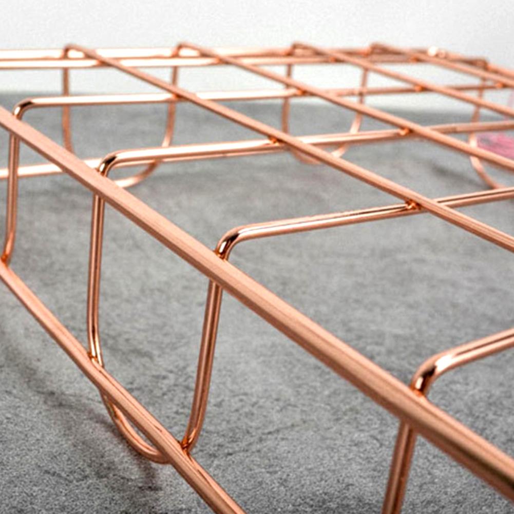 Iron Grid File Storage Shelf Holder Filing Tray Desktop Rack Office Organizer High Iron Smooth Sturdy and Durable