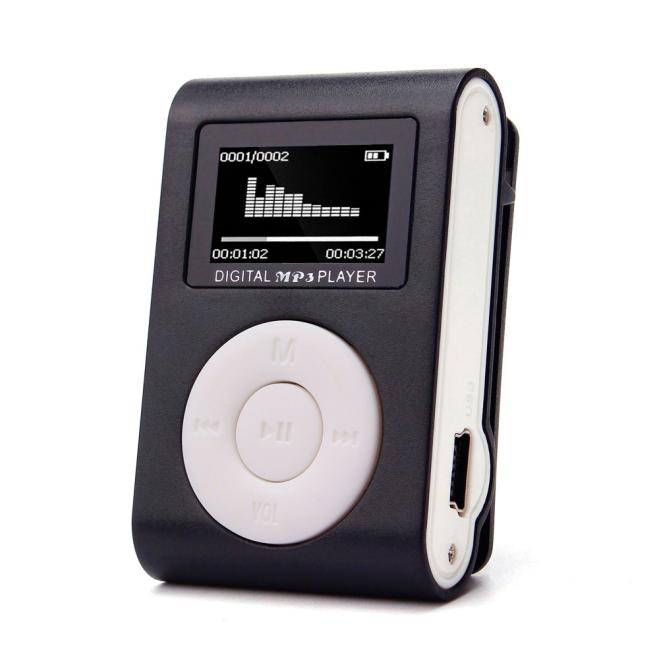 HIPERDEAL MP3 Player Mini medios reproductor de música de clips pantalla LCD portátil USB Micro SD TF TARJETA DE Walkman Lettore c0606: A