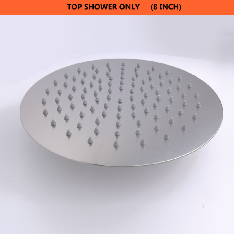 and Cold Head Top Shower Set 304 Stainless Steel 1 Function Solid Valve 8 Inch 200mm Shower Wall Mounted Ceiling Bathroom: Shower Only