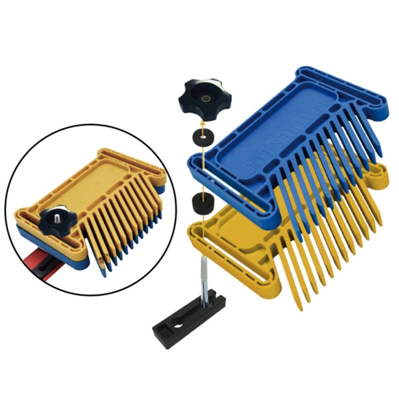 2-Piece Double Feather Positioning Plate Adjustable Woodworking Safety Device Fixed Cutting Tool