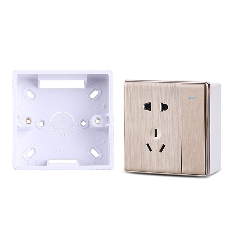 86X86 PVC Thickening Junction Box Wall Mount Cassette For Switch Socket Base Switch Bottom Box Electrical Box Accessories