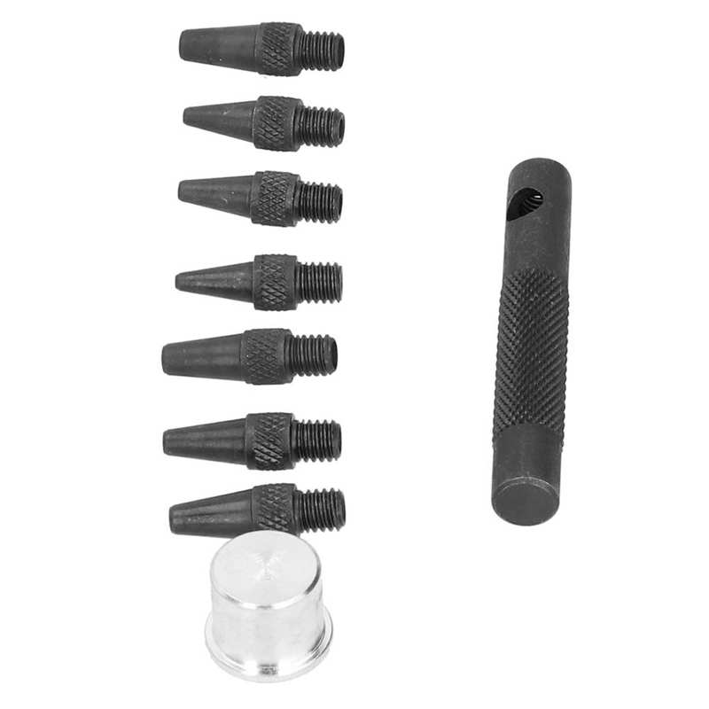 Leather Craft DIY Tool Hole Punch Combination Multiple Specifications 2‑5mm With Anti-slip Handle Round Hole Belt for Leather
