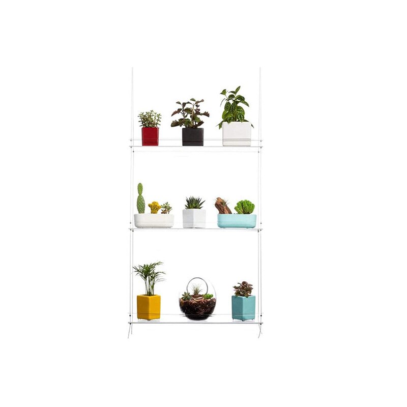 Étagère à plantes suspendue par fenêtre, support décoratif pour Pot de fleurs, pour jardin, rangement intérieur, RERI889: Default Title