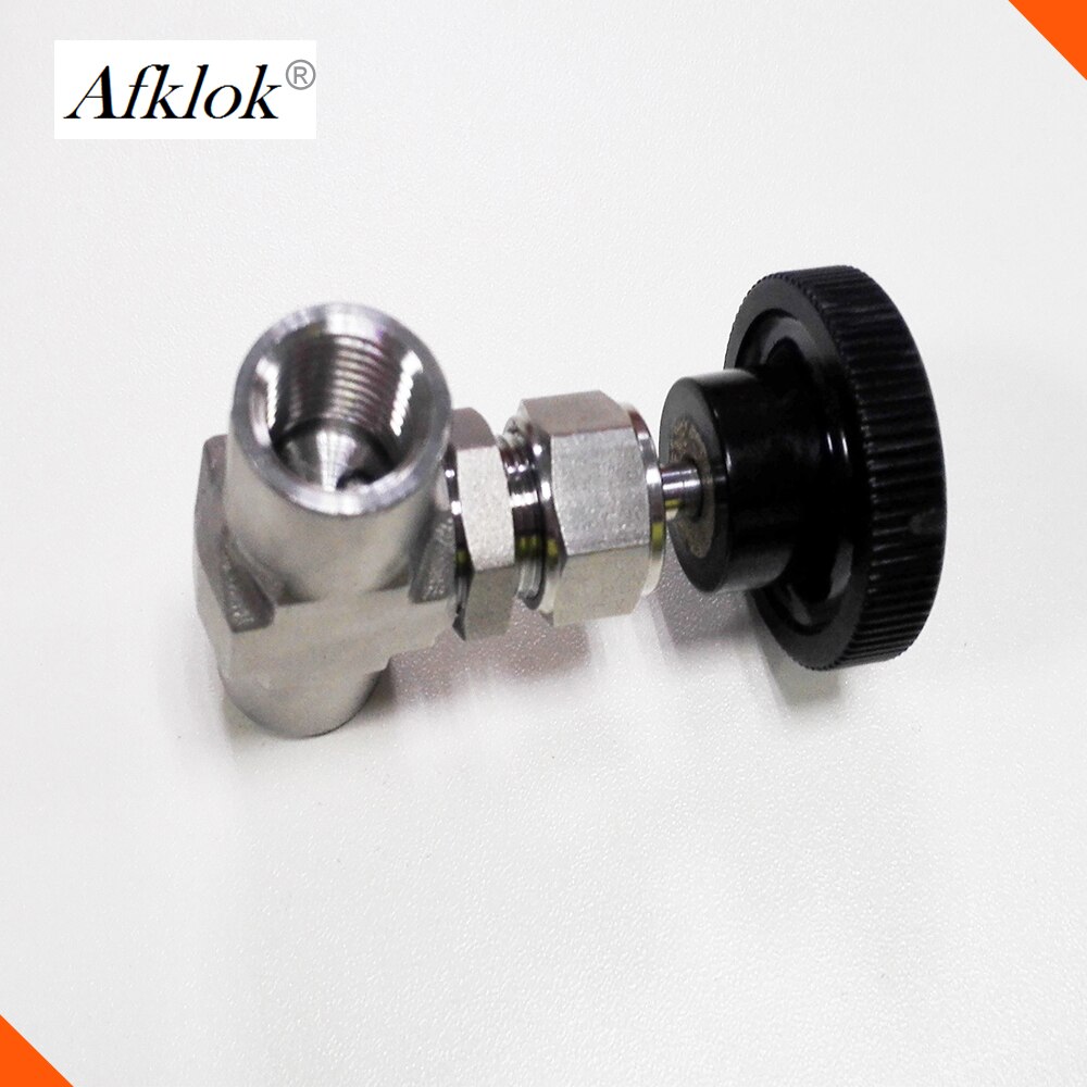 Mini Air Needle Valve Stainless Steel Gas NPT Female 6000PSI On/Off 1/8", 1/4", 3/8", 1/2", 3/4"
