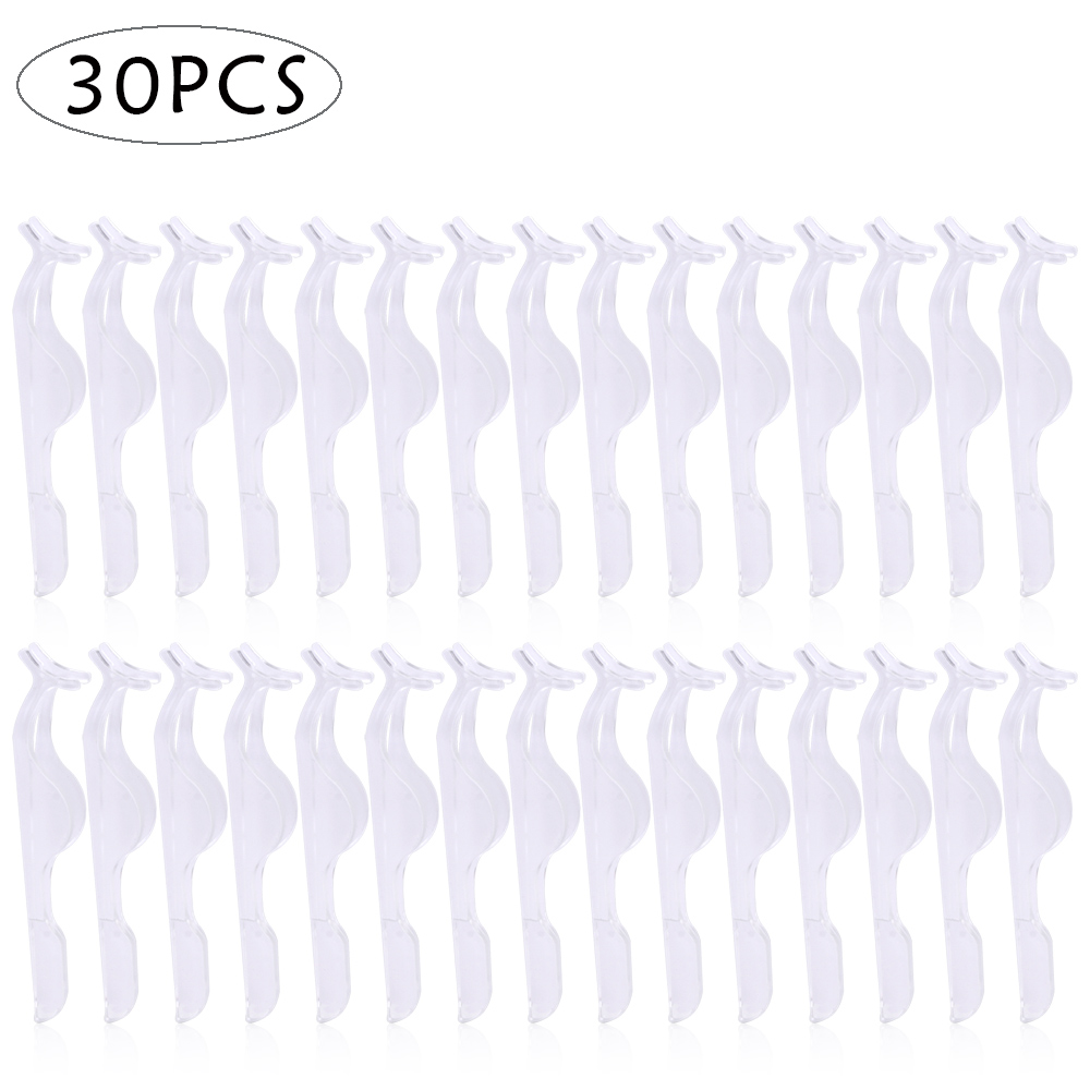 Pinzas de plástico para pestañas postizas, rizador de extensión, pinza aplicadora, eliminador de pestañas, 30/50 unidades: MULTICOLOR
