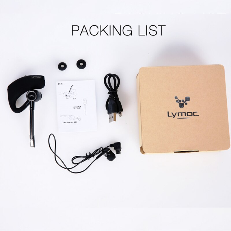 LYMOC V8S meilleurs écouteurs Bluetooth casques sans fil écouteurs voiture oreille crochet micro mains libres pour la conduite/affaires/bureau/entraînement