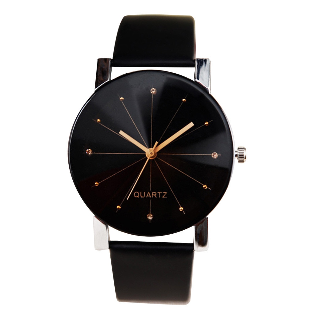 Unisex Mannen Vrouwen Mode Lederen Band Lijn Analoge Quartz Dames Casual Horloges Horloge Relojes Para Mujer: women