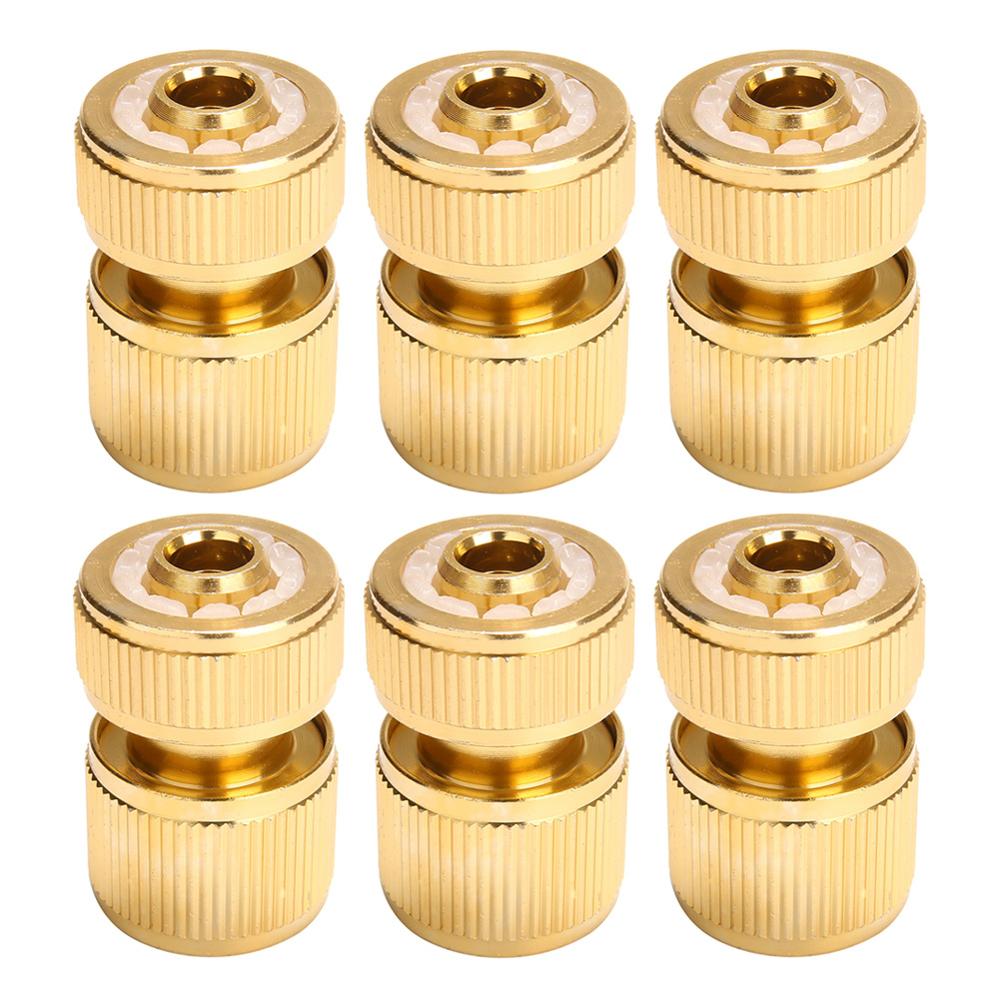 1/2 "Conexión rápida conector giratorio acople de manguera de jardín bifurcado para sistemas de riego IrrigationBrass de adaptador de manguera: 6PCS