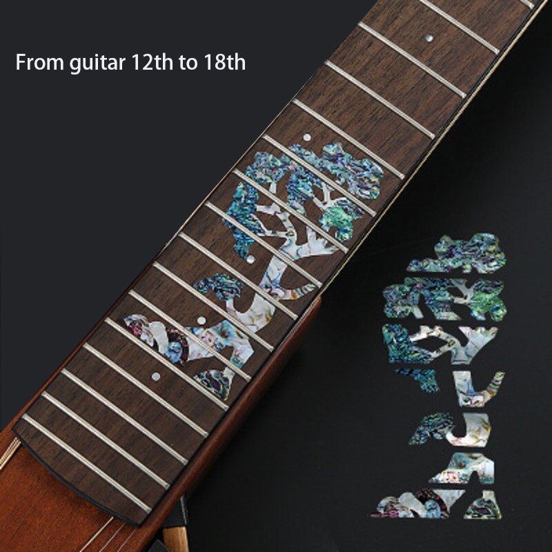Cross inlay dekaler greppbräda klistermärke för elektrisk akustisk gitarr bas ultra tunn klistermärke gitarra tillbehör 18 stilar: 5