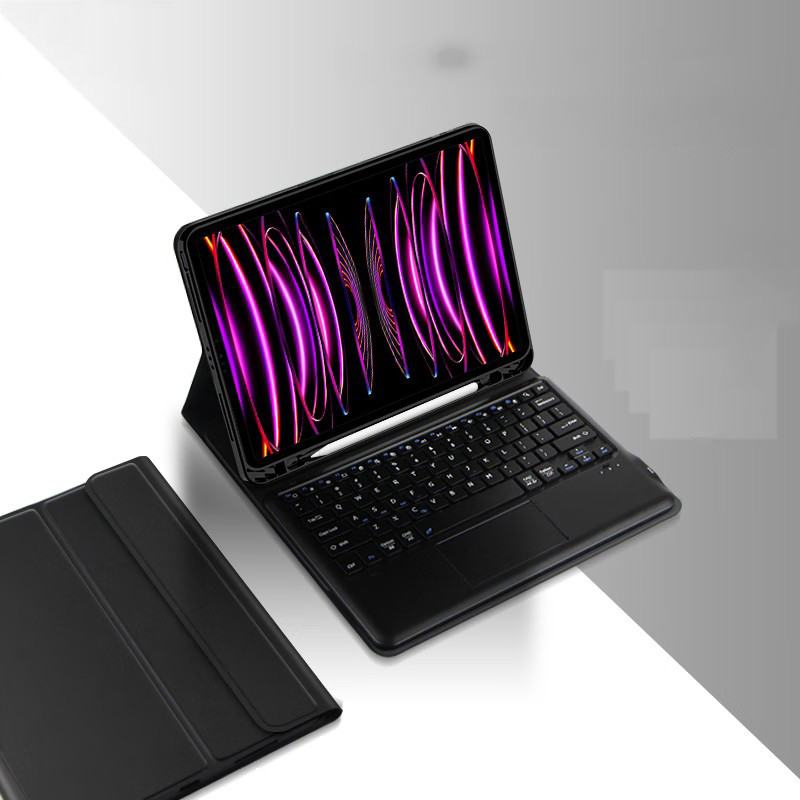 Para el IPad Air 13 2025 M3 M2 para IPad Air 13 pulgadas M2 Pro 12,9 13 funda para teclado de cuero PU con Bluetooth inalámbrico con portalápices: TEN / Blanco