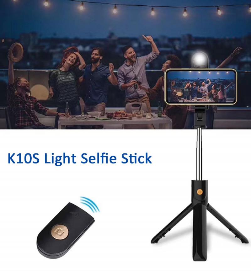 3 In 1 Wireless Bluetooth Selfie Stick for iphone/Android Foldable Handheld Monopod Shutter Remote Extendable Mini Tripod