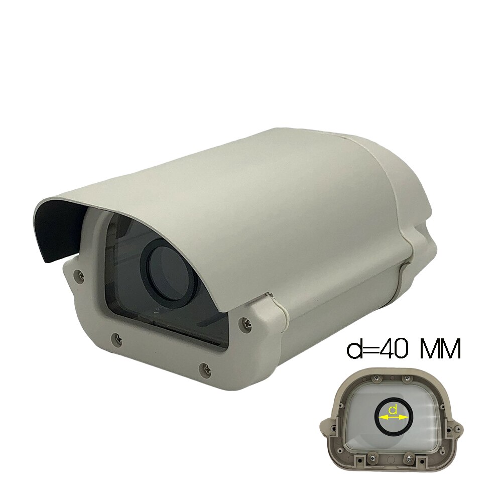 6Inch Outdoor Aluminium Security Camera Behuizing Waterdichte Behuizing Met 40Mm Glas Lens Ring