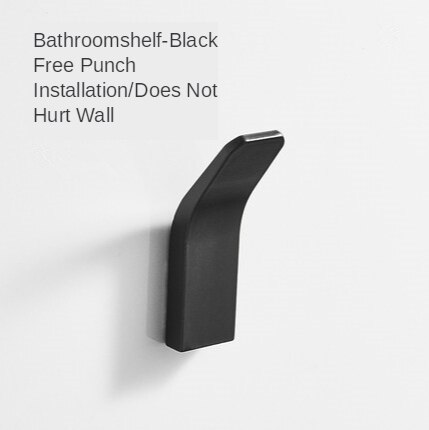 Black Robe Hook Wall Hook Towel Hook for Bathroom Coat Hook Rustproof Hook Hanger Clothes Hangers for Kitchen Hardware Bathroom: Black 1PCS