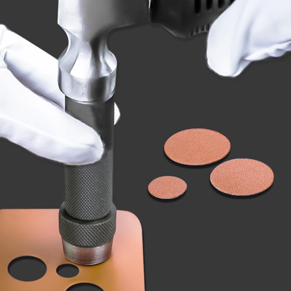 10Pcs Leather Tools Heavy Duty Hollow Punch Kit Tool Set Gasket Leather Rubber Punching For DIY Leathercraft Punch Rivet