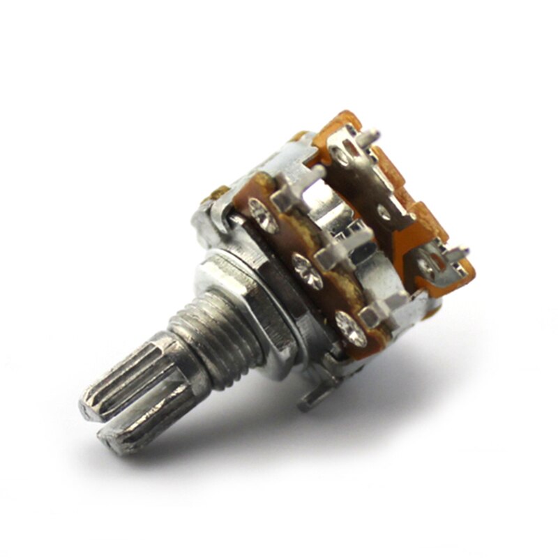 Dwurzędowe 5-Szpilka pojedynczy-jednostka przełącznik z potencjometrem (długość rączki 15mm) rezystor regulowany/krótki uchwyt wału B5k