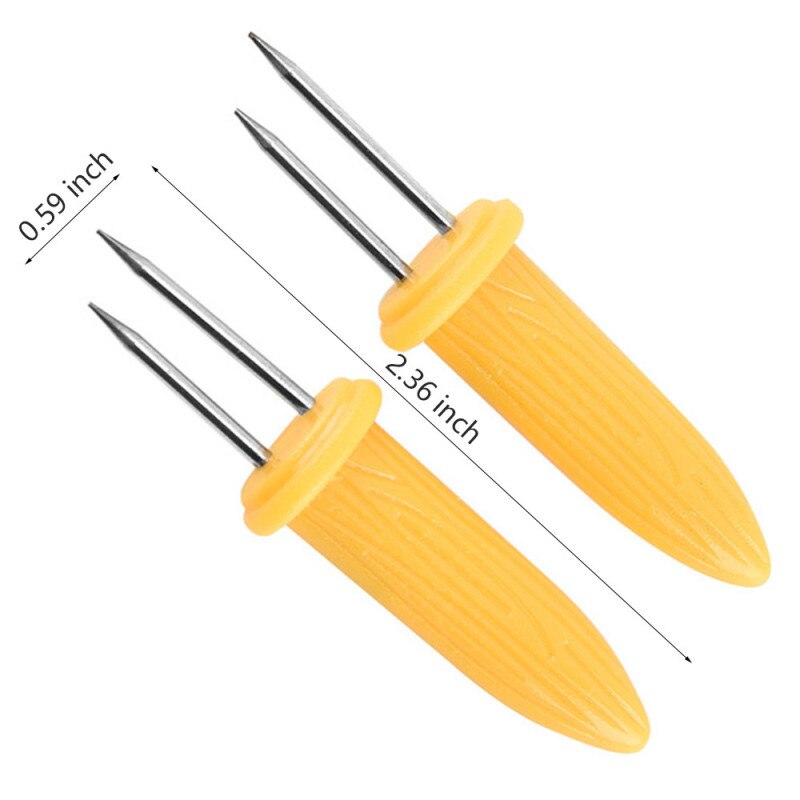 Agujas de maíz para barbacoa, soportes para maíz, mazorca de maíz, pinchos para frutas, tenedores, tenedor de Barbacoa al aire libre, herramienta de cocina, accesorios de tenedores para barbacoa