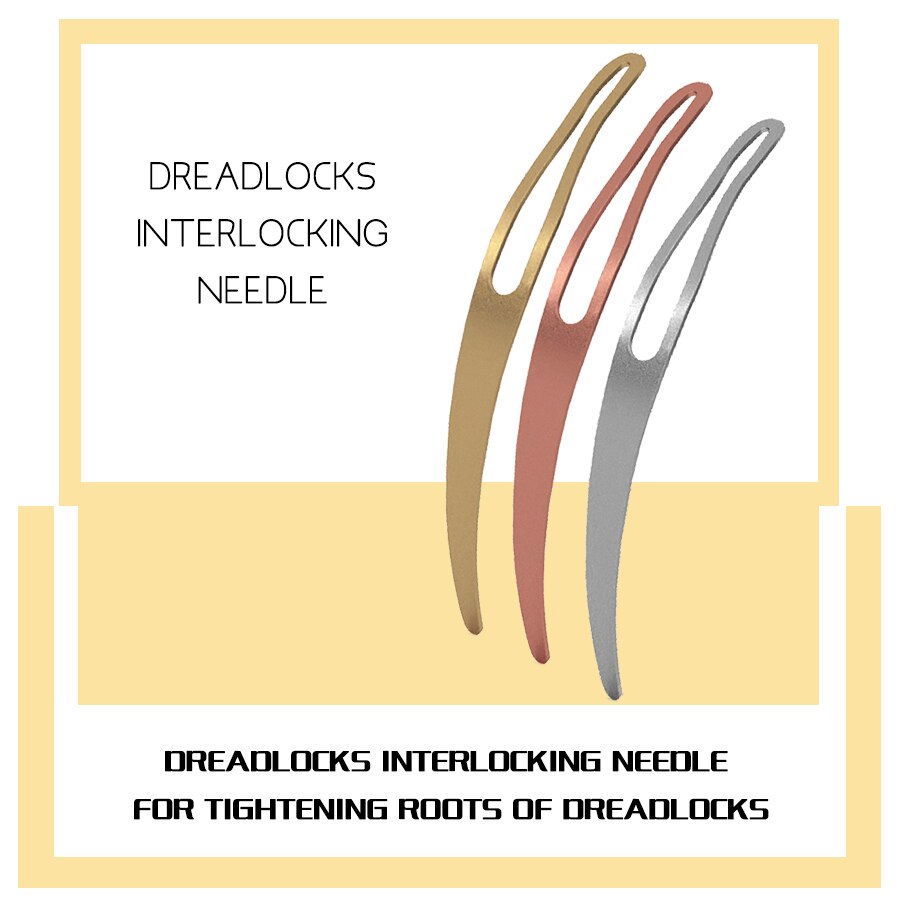 Leeons 2Pcs Dreadlock Interlocking Needles Craft Dreadlocks Crochet Sisterlock Wig Needle Locs Crochet Dreads Interlocking Tool