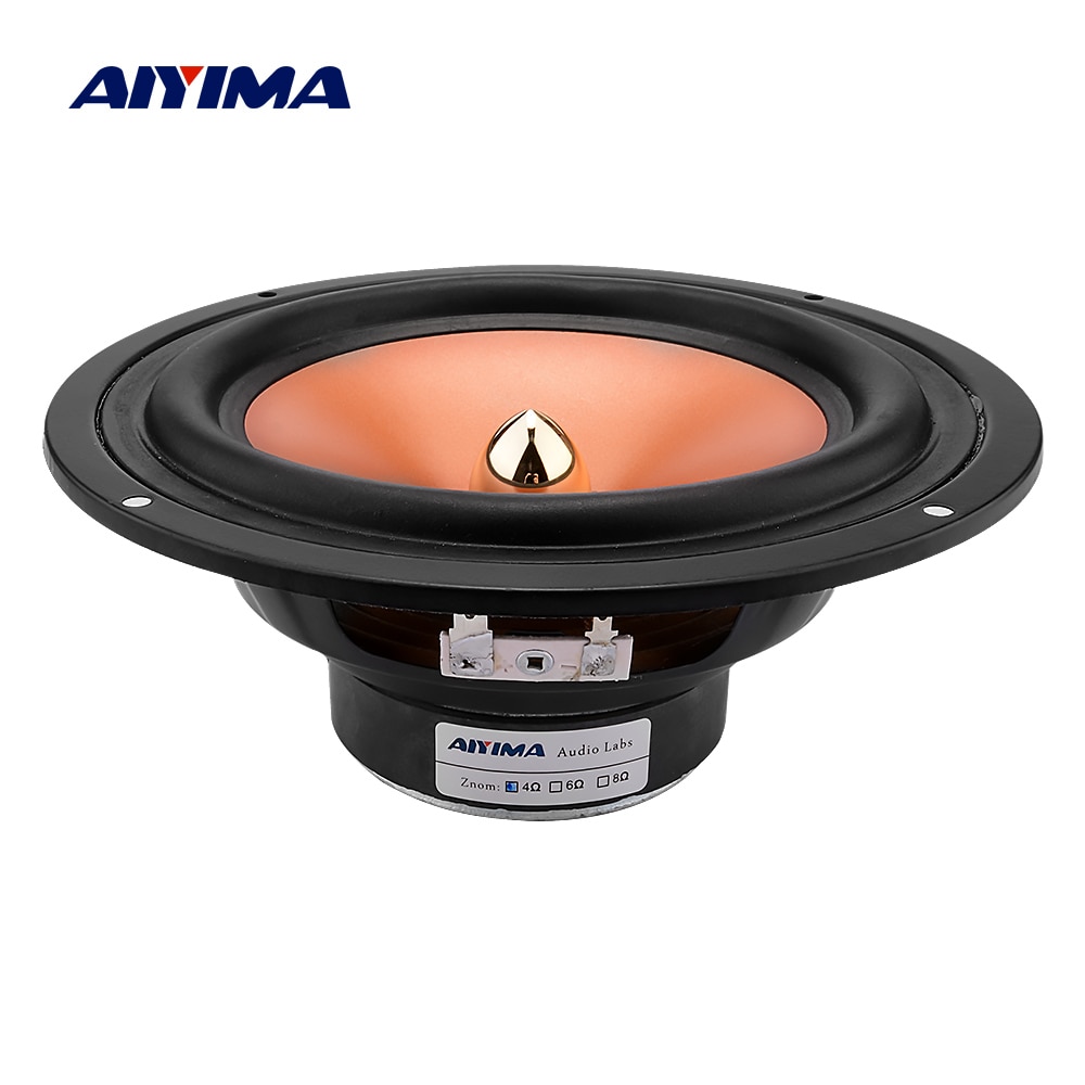 AIYIMA 6.5 Inch Midrange Geluid Luidspreker 4 Ohm 60 W Muziek Stereo HIFI Audio Luidspreker Boekenplank Home Theater DIY Auto modificatie