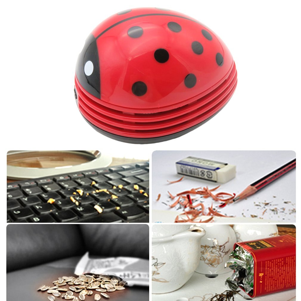 Battery Operated Lovely Cartoon Shape Desktop Keyboard Vacuum Cleaner Mini Dust Collector Crumb Sweeper for Home Office