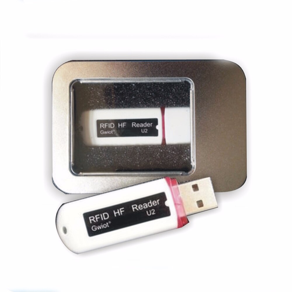 Mini usb nfc-lezer 13.56 mhz ic contactloze proximity smartcardlezer ondersteunt windows/android/i-paid +2 stuks kaarten