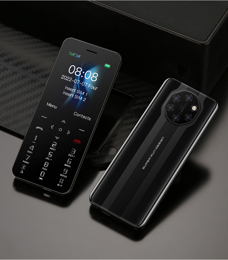 Soyes s10w Mini gsm praktisch 1.77 "Anzeige 1000mah Dual sim karte mit rückfahr kamera mp3 fm taschenlampe niedliches praktisch: Schwarz