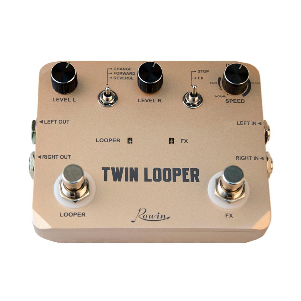 Rowin LTL-02 Twin Looper Pedal Upgrades Looper Pedals For Electric Guitar 10 Min Looping Unlimited Undo/Redo Function 11 Types: Default Title