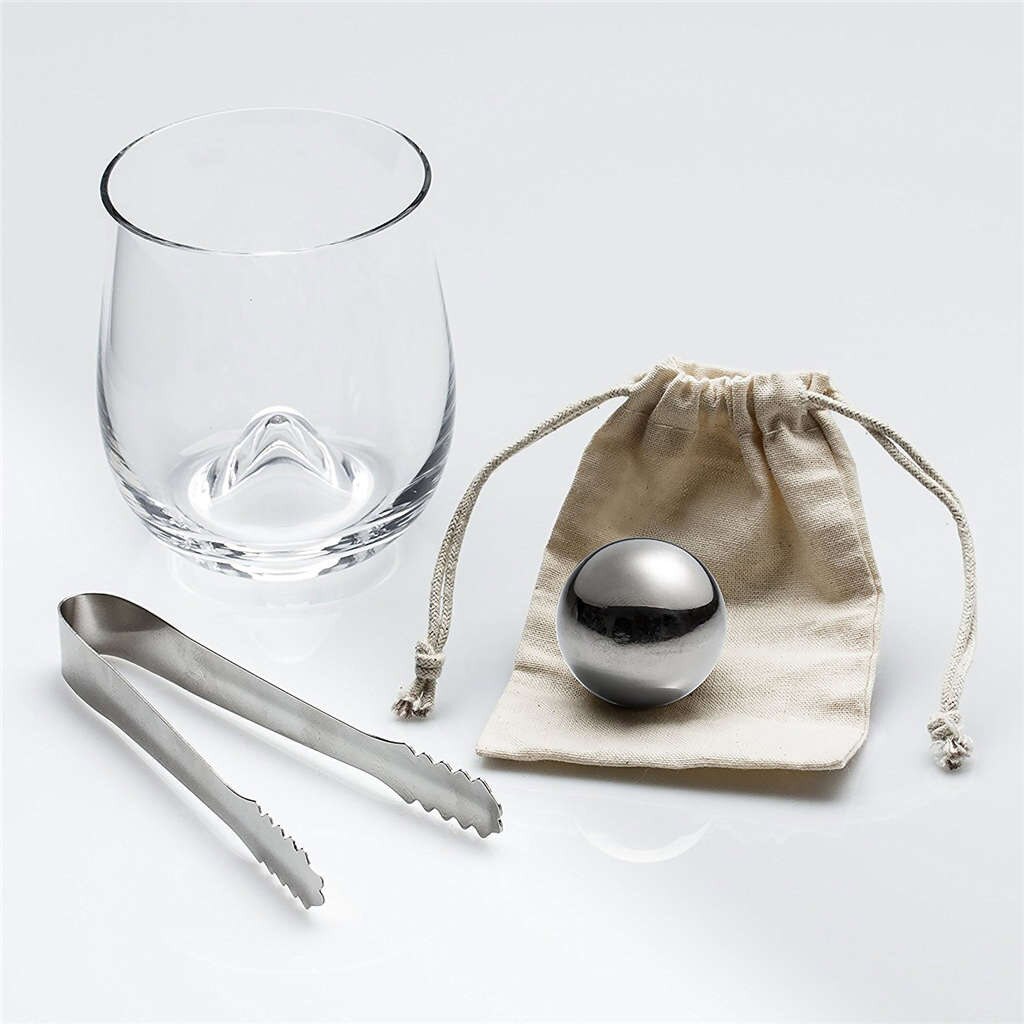 Round Stainless Steel Ice Cubes Reusable Wine Whiskey Beverage Metal Chilling Stones with Whisky Keep Cold Ice Tartar
