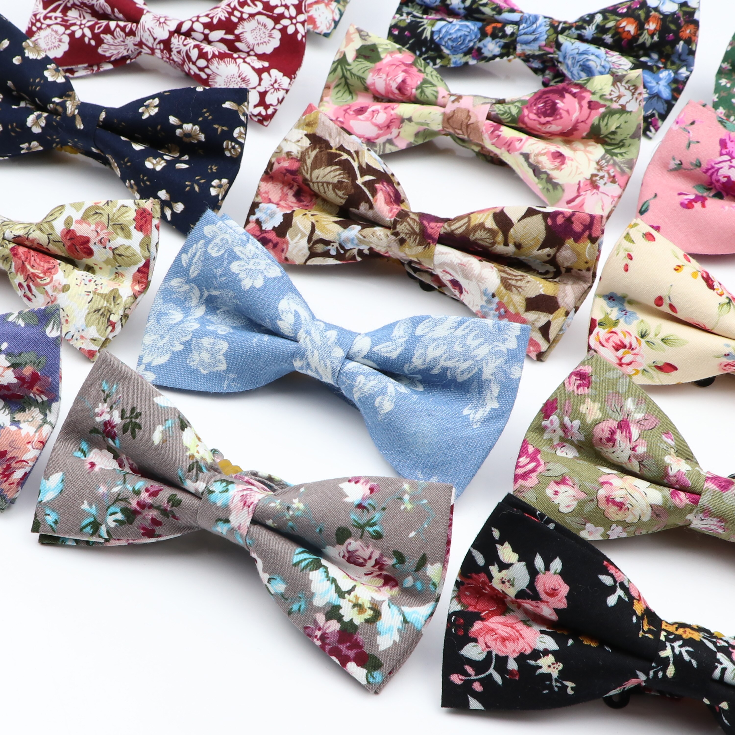Kleurrijke Bloemen Strikjes Mode Katoen Print Bowtie Stropdassen Voor Mannen Wedding Party Pakken Gravata Vlinder Sjaaldassen