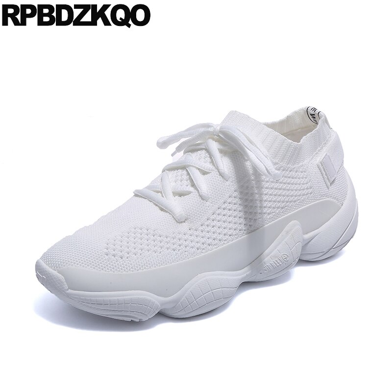 Roze dames sneakers met veters, ronde neus, grote maat, ademend mesh, goedkope wandelschoenen voor dames, chinese damessneakers