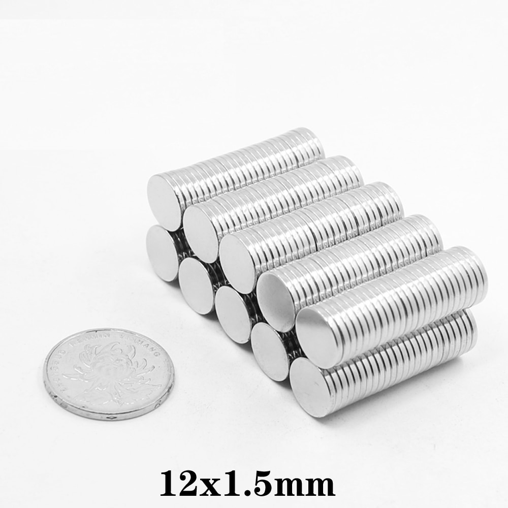 20 ~ 400 Stuks 12Mm X 1.5Mm N35 Mini Super Zeldzame 12X1.5 Aarde Permanet Magneten Kleine ronde Neodymium Magneet Sterke Magnetische 12*1.5