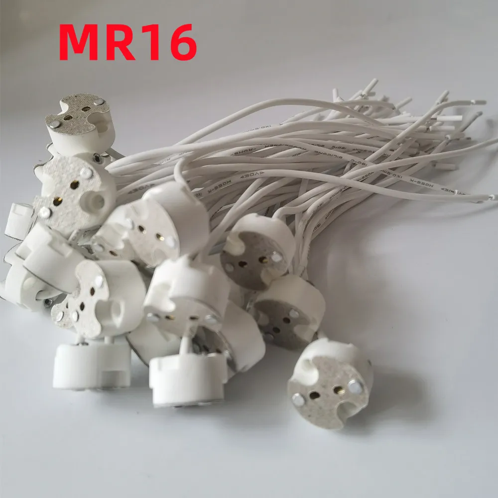MR16 MR11 GU5.3 G4 portalámparas Base de bombilla con cable de cerámica enchufe halógeno conector de cerámica 12V - 250V luz Led