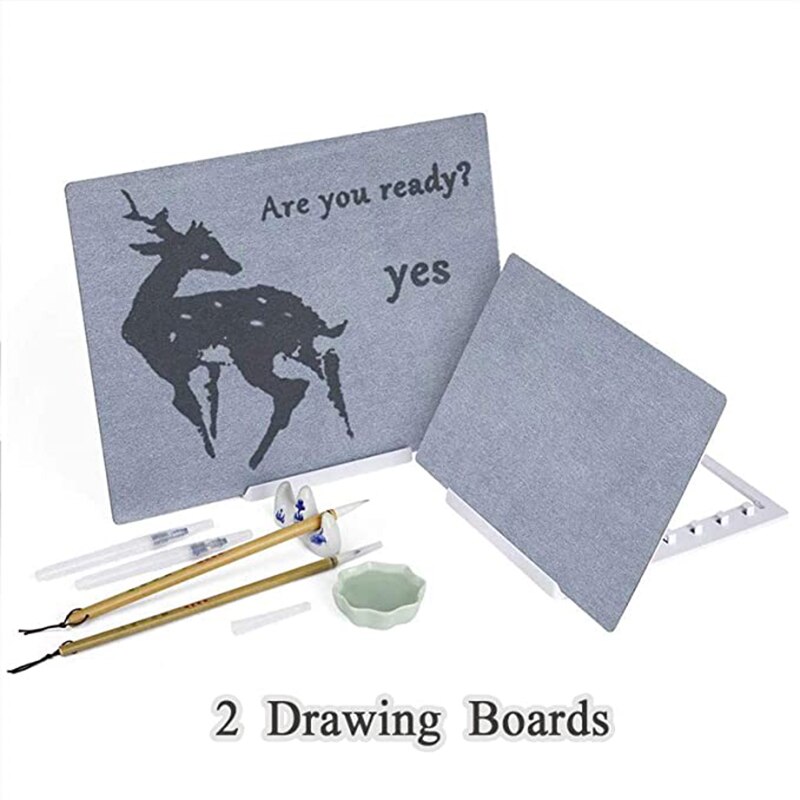 Reusable Buddha Board Artist Board Paint with Water Brush Mindfulness & Meditation Practice,