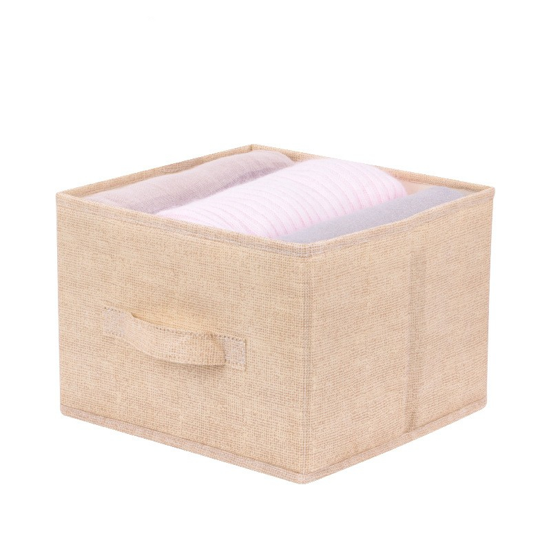 Household Clothes Hanging Drawer Box Underwear Finish Storage Closet Storage Rack Shelf Box Storage: Beige layer