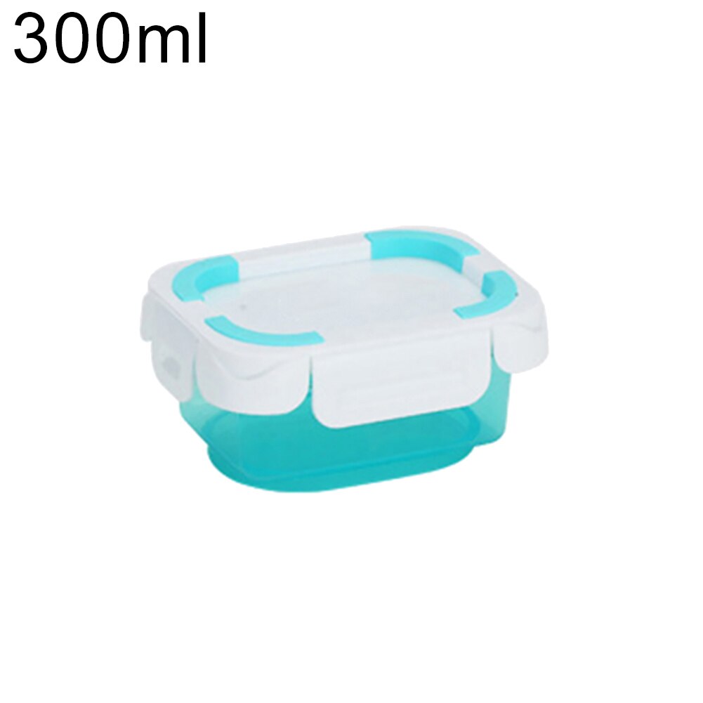 300-6500ml Refrigerator Food Storage Containers With Drainer Kitchen Storage Vegetable Fruit Fresh Box Organizer With Lid: Green 300ml