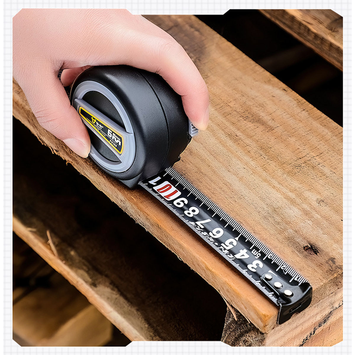 Meetlint 3M, Metrische Schaal, Intrekbaar Meetlint Met Stopknoppen En Magnetische Haak