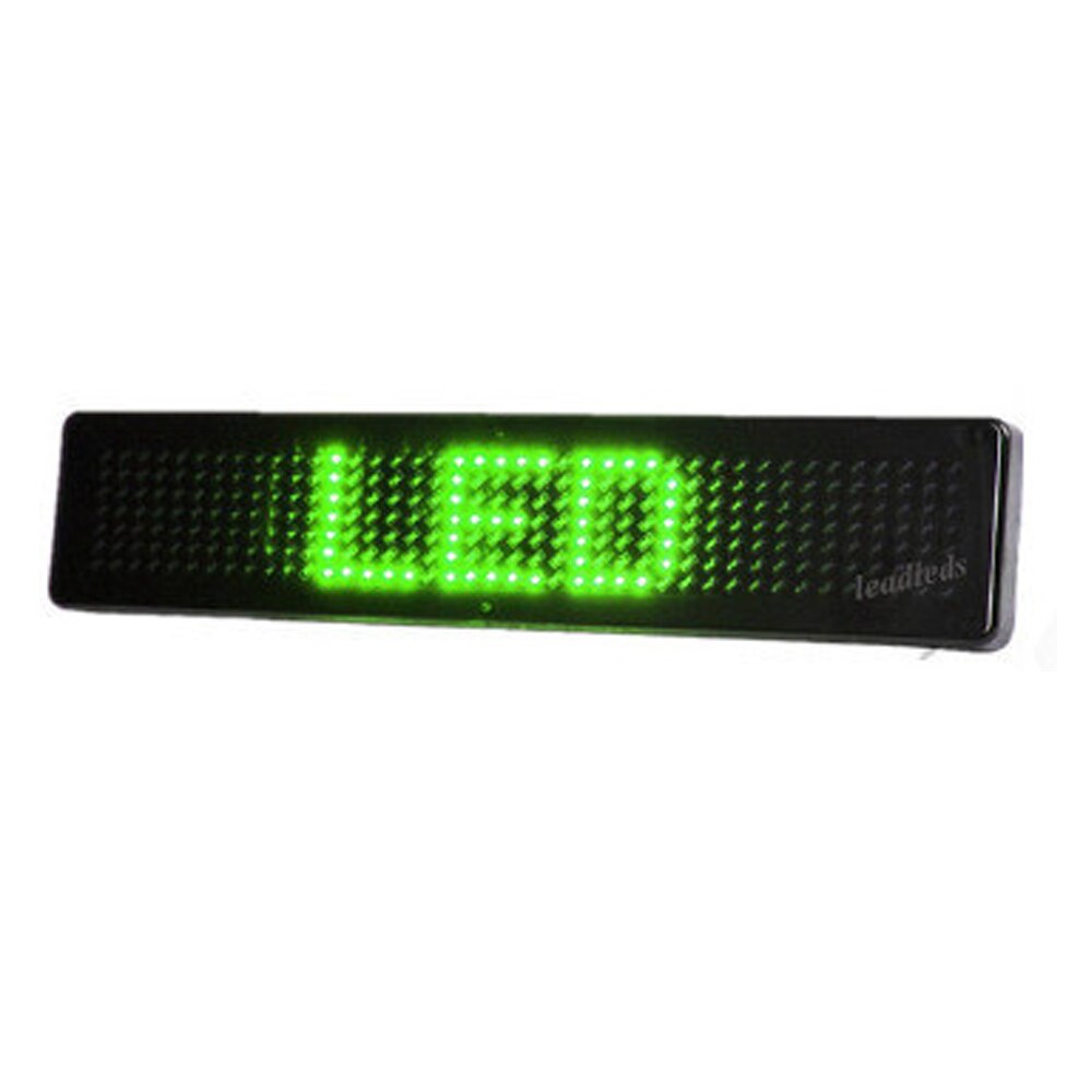 Led Auto scherm 7X41 pixels Diy kit 23 CM DC5V ~ DC12V Auto LED Teken Afstandsbediening programmeerbare Rolling informatie: Green
