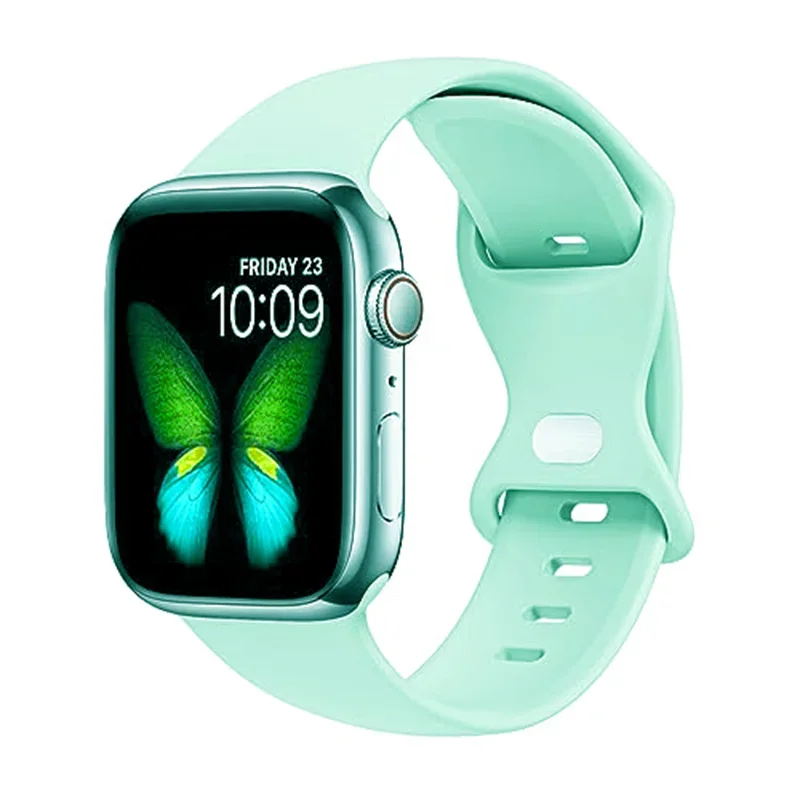 Sportarmband för apple watch-band 44mm 45mm 41mm ultra 2 49mm 40 38/42mm 46mm silikonarmband iwatch-serien 10 7 9 8 6 5 4 3 se: Violett dimma  / 14mm