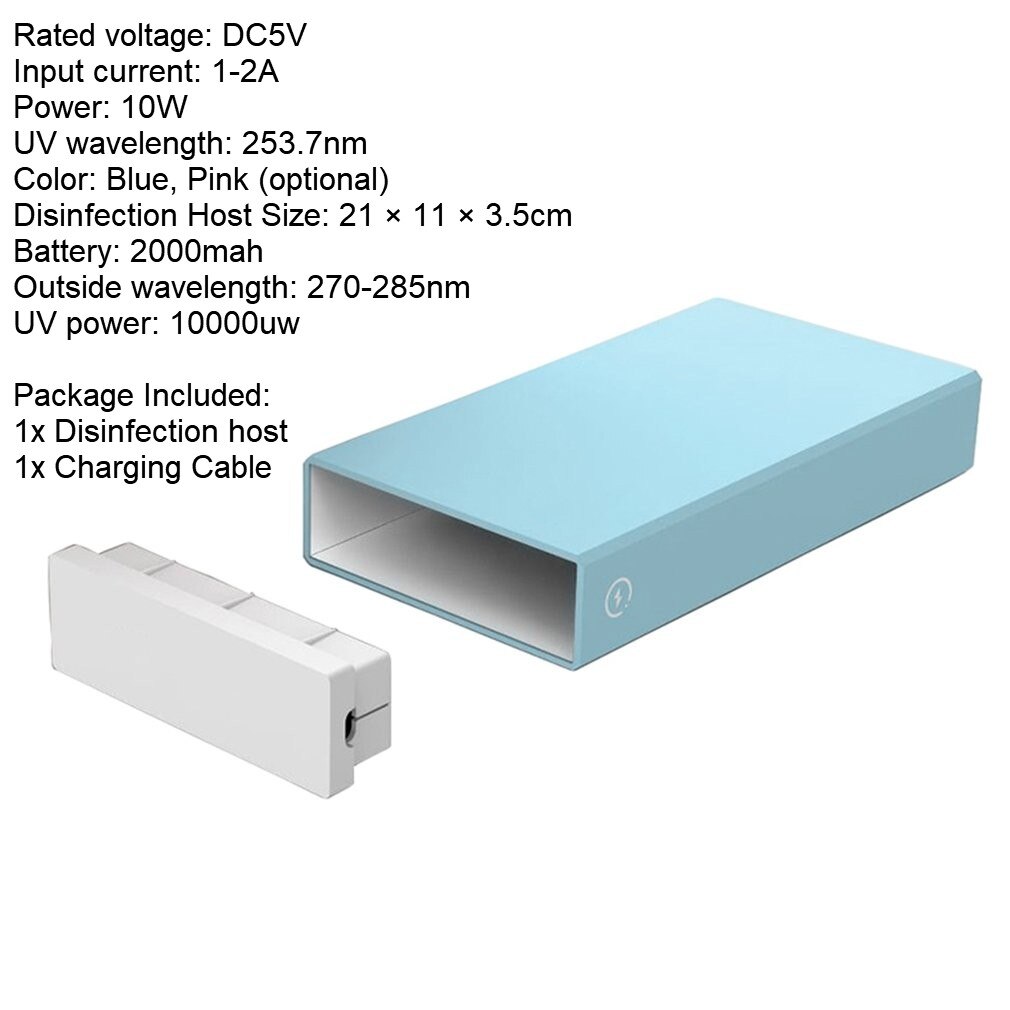 Quick UV Light Phone Sterilizer Box Jewelry Phones Cleaner USB Personal Sanitizer Disinfection Cabinet: 2