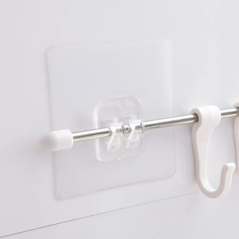 1–60 Stück Klebehaken, transparent, für Zuhause, Acryl, starke selbstklebende Haken, Badezimmer, Küche, Klaue, Schnalle, Aufhänger, Wandbehang, Regal