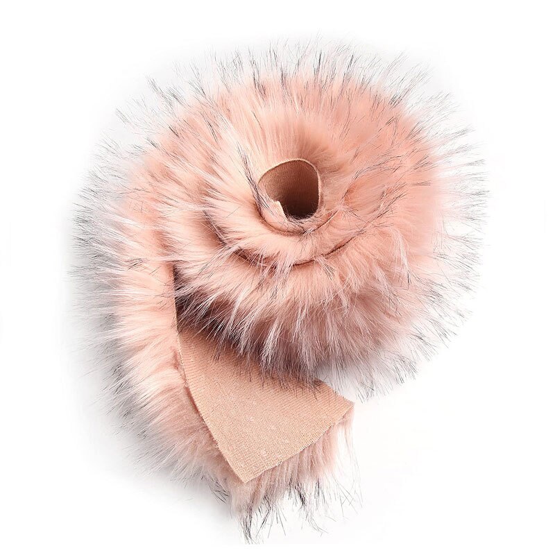 Nachahmung Waschbär Plüsch Faux Fuchs Pelz Kragen Band DIY Weihnachten Plüsch Streifen Kragen Hütte Schal Kleidung roh Rand Pelz Zubehör: 13